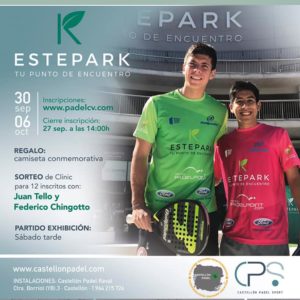 Presentación del I Torneo Estepark de pádel