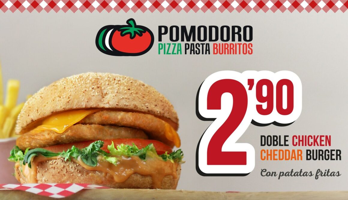Hamburguesa por 2,90€ en Pomodoro