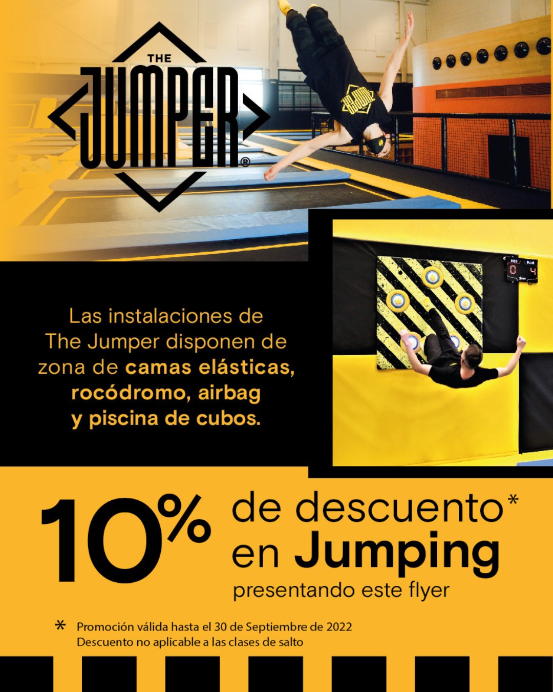 Salta con un 10% de descuento en The Jumper